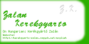 zalan kerekgyarto business card