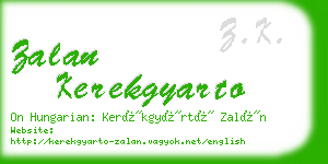 zalan kerekgyarto business card